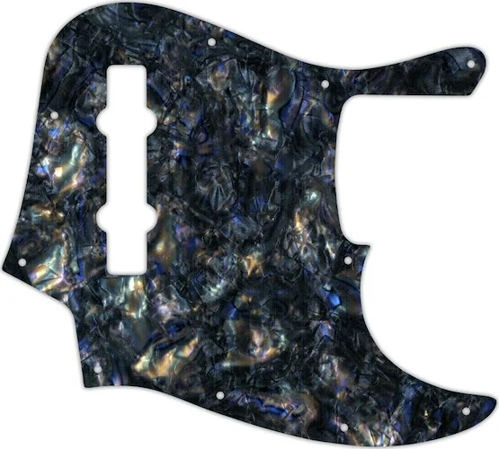 WD Custom Pickguard For Fender Made In Mexico 5 String Jazz Bass #35 Black Abalone