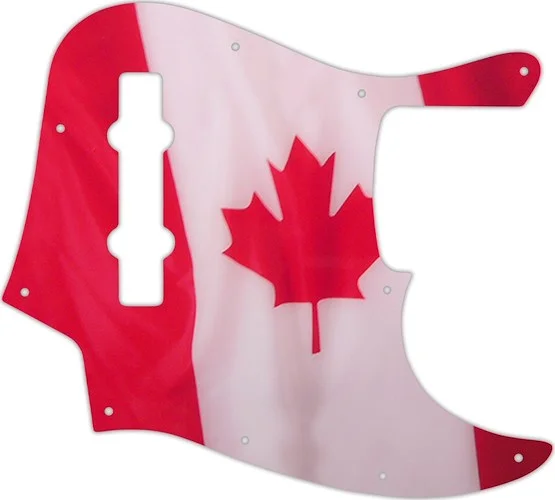WD Custom Pickguard For Fender Made In Mexico 5 String Jazz Bass #G11 Canadian Flag Graphic