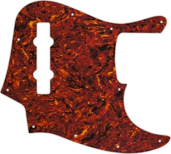 WD Custom Pickguard For Fender Made In Mexico 5 String Jazz Bass #05W Tortoise Shell/White