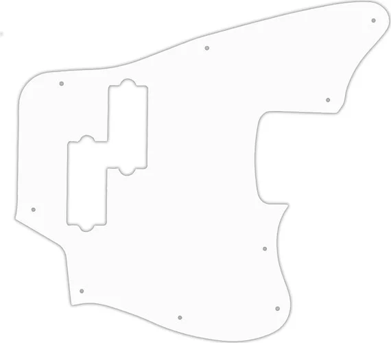 WD Custom Pickguard For Fender Modern Player Jaguar Bass #02 White