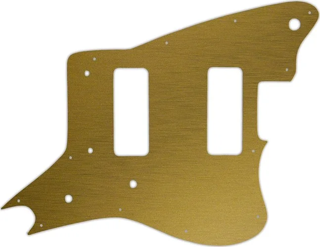 WD Custom Pickguard For Fender Modern Player Jaguar - Custom Designed #14 Simulated Brushed Gold/Bla