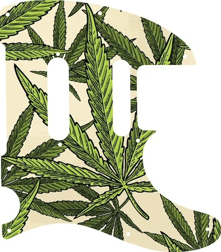 WD Custom Pickguard For Fender Modern Player Telecaster Plus #GC02 Cannabis Leaf Graphic