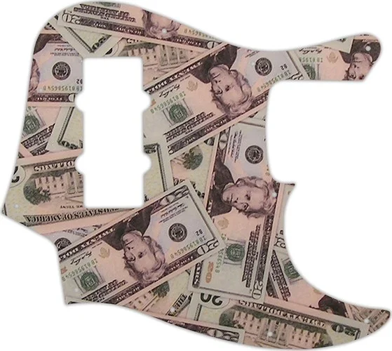 WD Custom Pickguard For Fender 2012-2013 Made In China Modern Player Jazz Bass #G16 Money Graphic