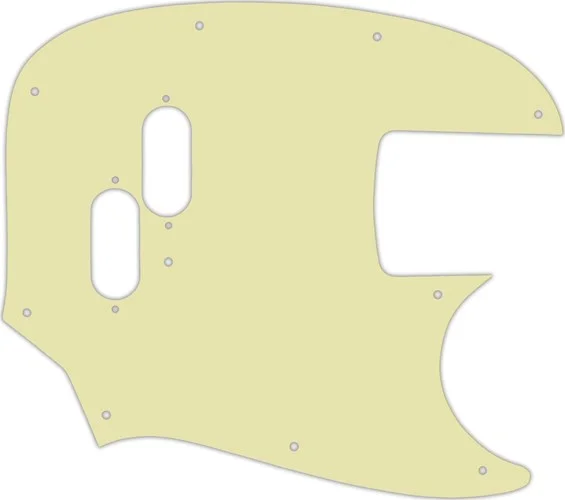 WD Custom Pickguard For Fender Mustang Bass Reissue #34T Mint Green Thin