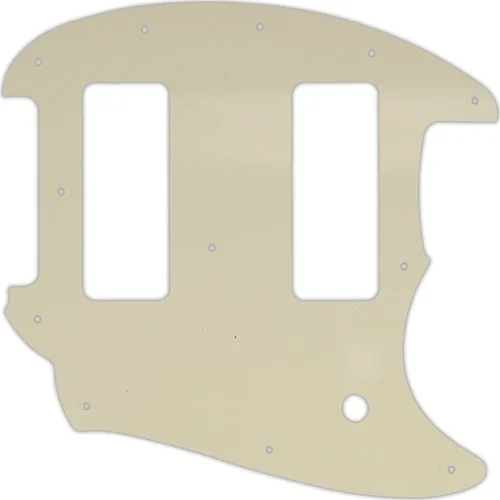 WD Custom Pickguard For Fender OffSet Series Mustang #55 Parchment 3 Ply