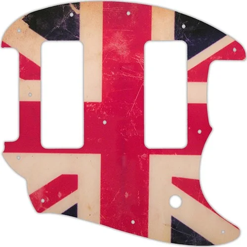WD Custom Pickguard For Fender OffSet Series Mustang #G04 British Flag Relic Graphic