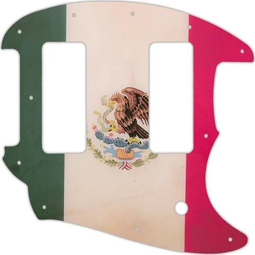 WD Custom Pickguard For Fender OffSet Series Mustang #G12 Mexican Flag Graphic
