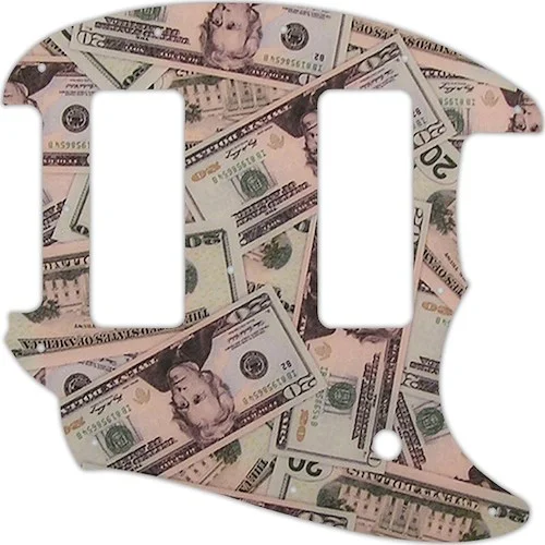 WD Custom Pickguard For Fender OffSet Series Mustang #G16 Money Graphic