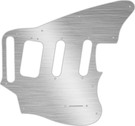 WD Custom Pickguard For Fender Pawn Shop Jaguarillo #13 Simulated Brushed Silver/Black PVC