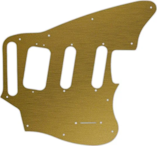 WD Custom Pickguard For Fender Pawn Shop Jaguarillo #14 Simulated Brushed Gold/Black PVC