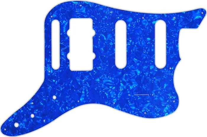 WD Custom Pickguard For Fender Pawn Shop Bass VI #28BU Blue Pearl/White/Black/White