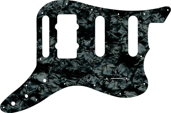 WD Custom Pickguard For Fender Pawn Shop Bass VI #28JBK Jet Black Pearl