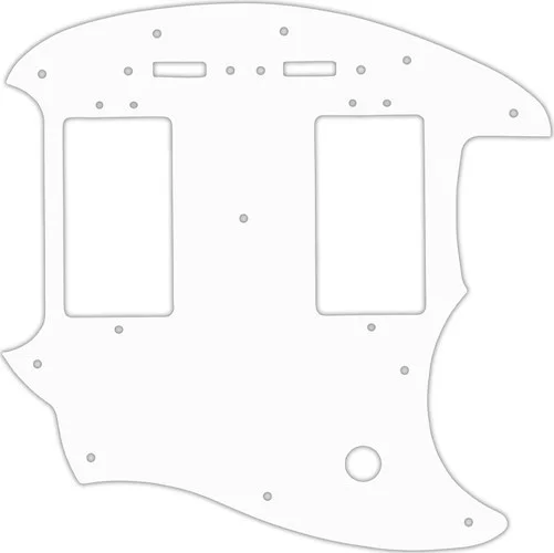 WD Custom Pickguard For Fender Pawn Shop Mustang Special #02M White Matte