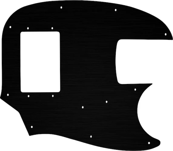 WD Custom Pickguard For Fender Pawn Shop Mustang Bass #27 Simulated Black Anodized