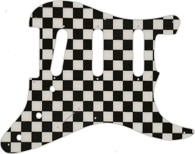 WD Custom Pickguard For Fender Pre-CBS 8 Hole, Eric Johnson Signature, Eric Clapton Signature, Or Stevie Ray Vaughan Signature Stratocaster #CK01 Checkerboard Graphic