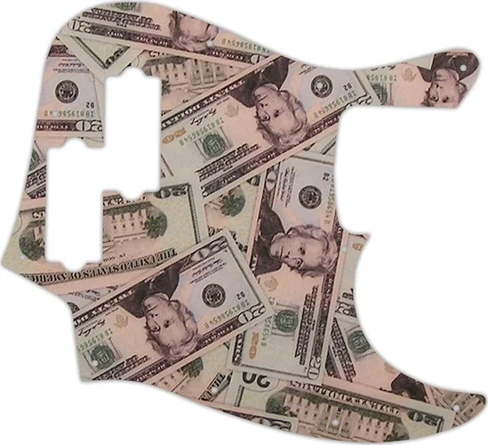 WD Custom Pickguard For Fender Reggie Hamilton Jazz Bass #G16 Money Graphic