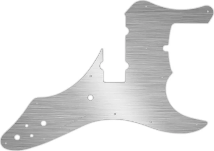 WD Custom Pickguard For Fender Roscoe Beck Signature 5 String Jazz Bass #13 Simulated Brushed Silver