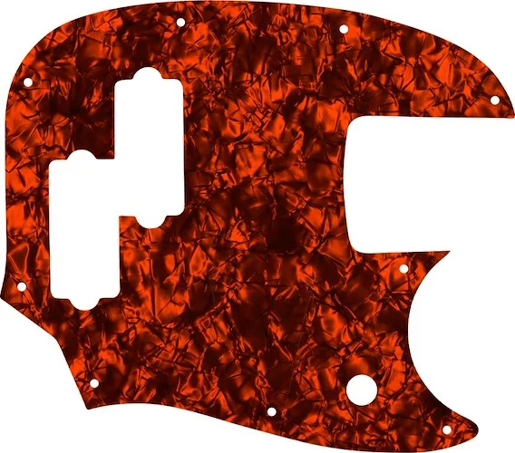 WD Custom Pickguard For Fender Short Scale Mustang Bass PJ #28OP Orange Pearl/Black/White/Black