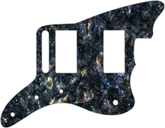 WD Custom Pickguard For Fender Special Edition Blacktop Jazzmaster HH #35 Black Abalone