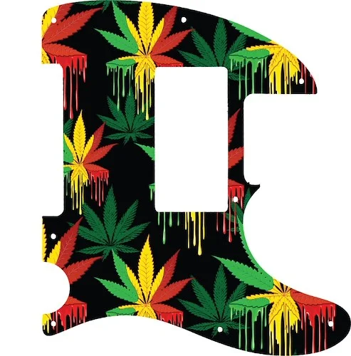 WD Custom Pickguard For Fender Special Edition HH Telecaster #GC01 Rasta Cannabis Drip Graphic