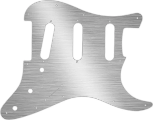WD Custom Pickguard For Fender Stratocaster #13 Simulated Brushed Silver/Black PVC