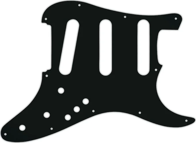 WD Custom Pickguard For Fender Stratocaster Elite #01A Black Acrylic