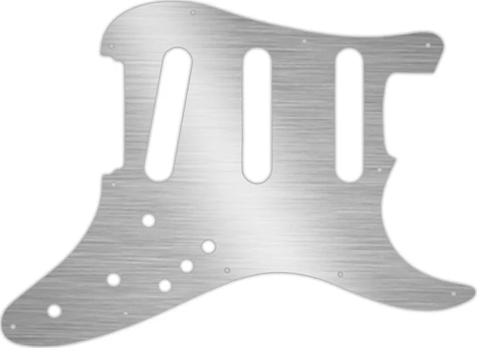 WD Custom Pickguard For Fender Stratocaster Elite #13 Simulated Brushed Silver/Black PVC