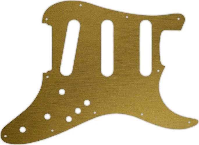 WD Custom Pickguard For Fender Stratocaster Elite #14 Simulated Brushed Gold/Black PVC