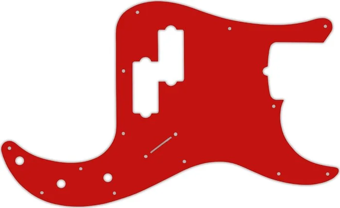 WD Custom Pickguard For Fender Tony Franklin Signature Precision Bass #07 Red/White/Red