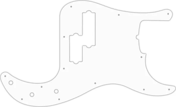 WD Custom Pickguard For Fender USA 5 String Precision Bass #04 White/Black/White