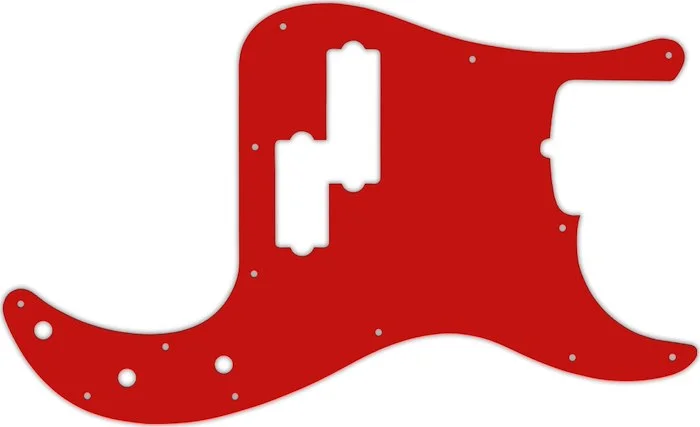 WD Custom Pickguard For Fender USA 5 String Precision Bass #07S Red Solid