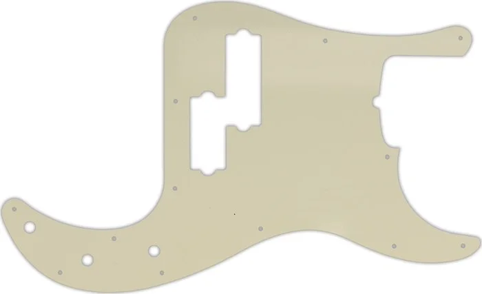 WD Custom Pickguard For Fender USA 5 String Precision Bass #55T Parchment Thin