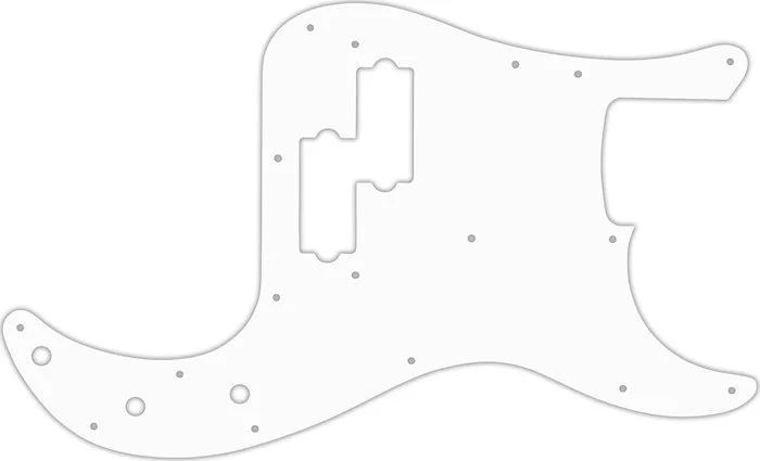 WD Custom Pickguard For Fender USA Precision Bass #04 White/Black/White