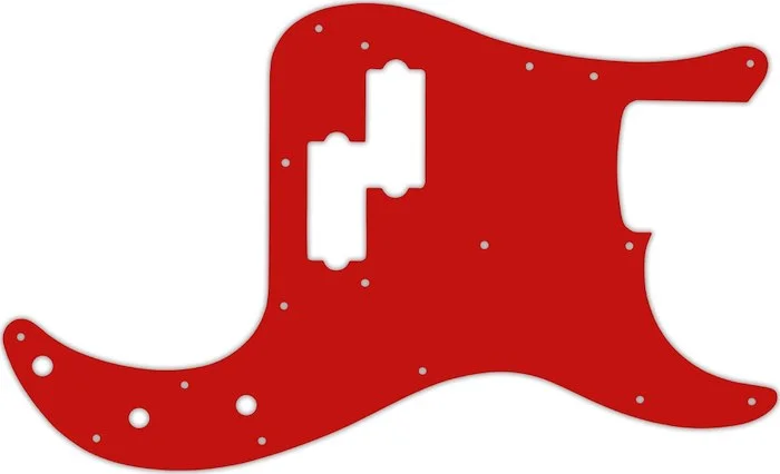 WD Custom Pickguard For Fender USA Precision Bass #07 Red/White/Red