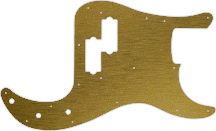 WD Custom Pickguard For Fender USA Precision Bass #14 Simulated Brushed Gold/Black PVC