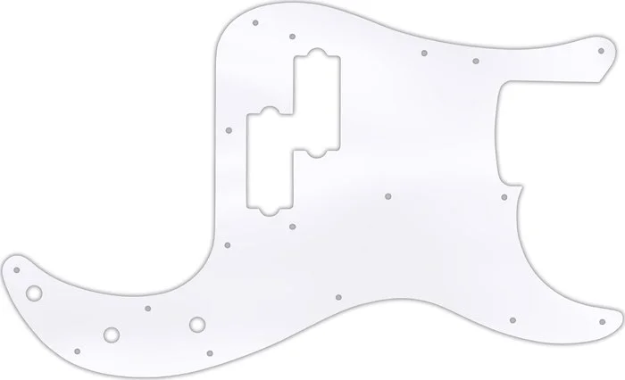 WD Custom Pickguard For Fender USA Precision Bass #45 Clear Acrylic