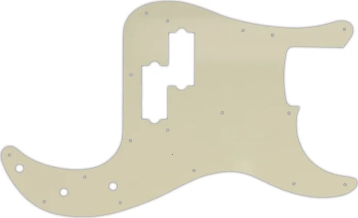 WD Custom Pickguard For Fender USA Precision Bass #55S Parchment Solid