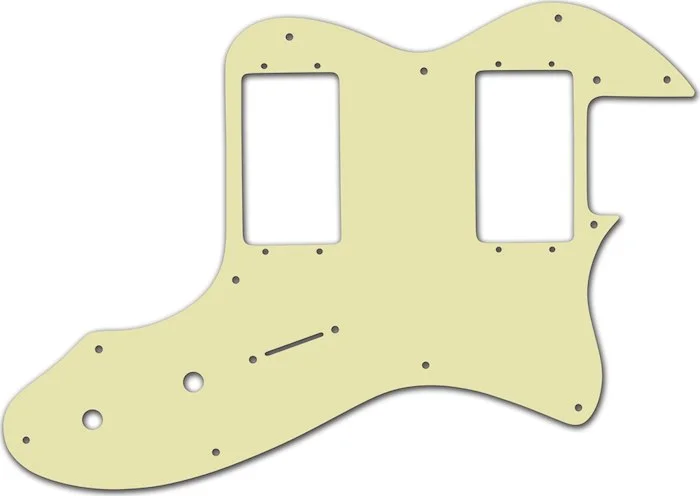 WD Custom Pickguard For Fender 1972-1978 Vintage Telecaster Thinline With Humbuckers #34T Mint Green