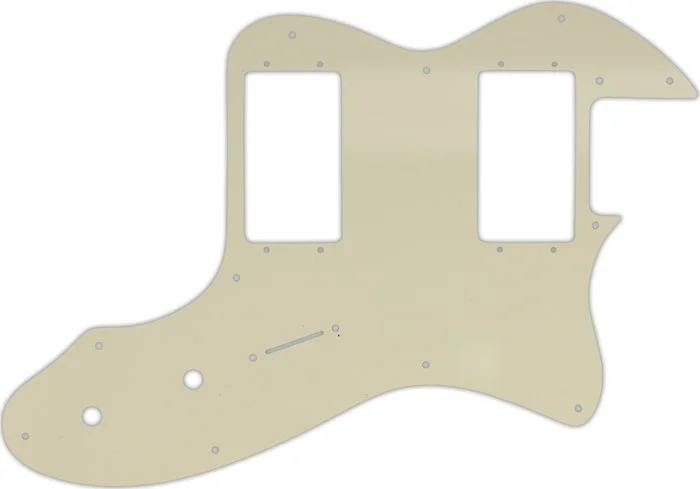 WD Custom Pickguard For Fender 1972-1978 Vintage Telecaster Thinline With Humbuckers #55S Parchment 