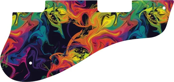 WD Custom Pickguard For Gibson 1960's ES-125 TCD #GP01 Rainbow Paint Swirl Graphic