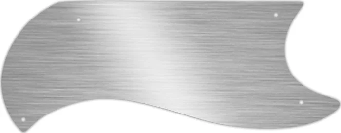 WD Custom Pickguard For Gibson 1961-1963 Half Face SG Custom #13 Simulated Brushed Silver/Black PVC