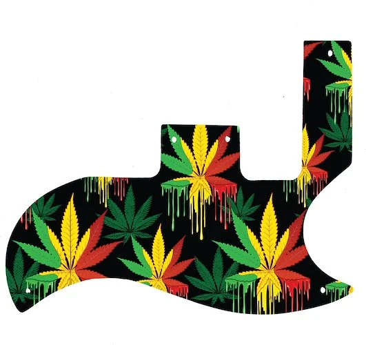 WD Custom Pickguard For Gibson 1961-1970 SG Special #GC01 Rasta Cannabis Drip Graphic