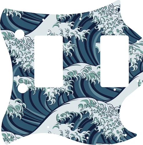 WD Custom Pickguard For Gibson 1963-1970 Full Face SG #GT02 Japanese Wave Tattoo Graphic