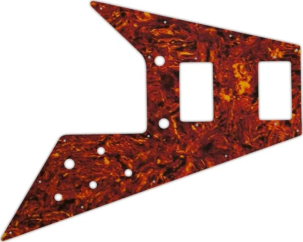WD Custom Pickguard For Gibson 1966-1970 And 1975-1982 Flying V Mahogany Or 1971 Flying V Medallion #05W Tortoise Shell/White