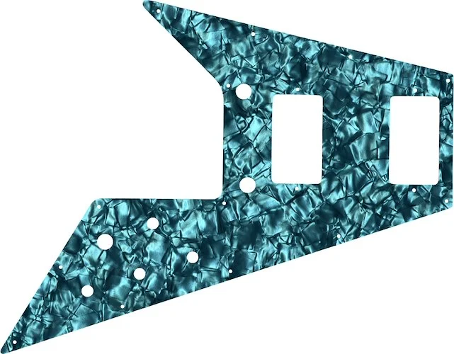 WD Custom Pickguard For Gibson 1966-1970 And 1975-1982 Flying V Mahogany Or 1971 Flying V Medallion #28AQ Aqua Pearl/Black/White/Black