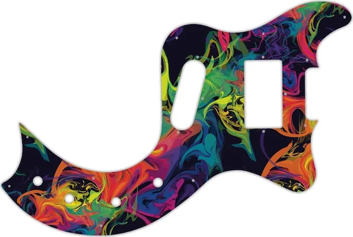 WD Custom Pickguard For Gibson 1978 Marauder #GP01 Rainbow Paint Swirl Graphic