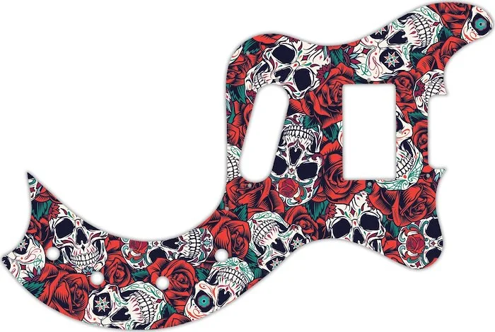 WD Custom Pickguard For Gibson 1978 Marauder #GS01 Dia De Muertos Calavera Skull & Rose Graphic