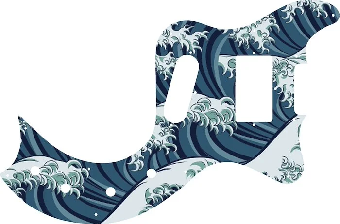 WD Custom Pickguard For Gibson 1978 Marauder #GT02 Japanese Wave Tattoo Graphic