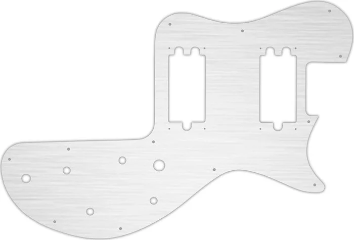 WD Custom Pickguard For Gibson 1980-1984 Sonex #13 Simulated Brushed Silver/Black PVC