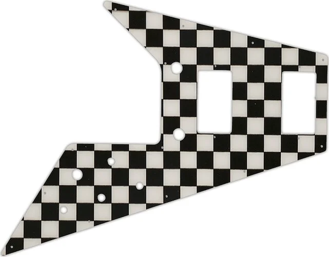 WD Custom Pickguard For Gibson 1989-2018 Flying V '67 Reissue #CK01 Checkerboard Graphic